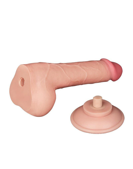 LoveToy - Glijdende Huid Dildo - Dubbellaags Dildo - Lengte 19.5 cm - Diameter 3.6 cm - Lichte huidskleur-Laced-up.nl