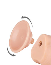 LoveToy - Glijdende Huid Dildo - Dubbellaags Dildo - Lengte 19.5 cm - Diameter 3.6 cm - Lichte huidskleur-Laced-up.nl