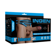 LoveToy - Ingen - Holle Strap-on met Siliconen Staaf – 23 cm - Lichte huidskleur-Erotiekvoordeel.nl