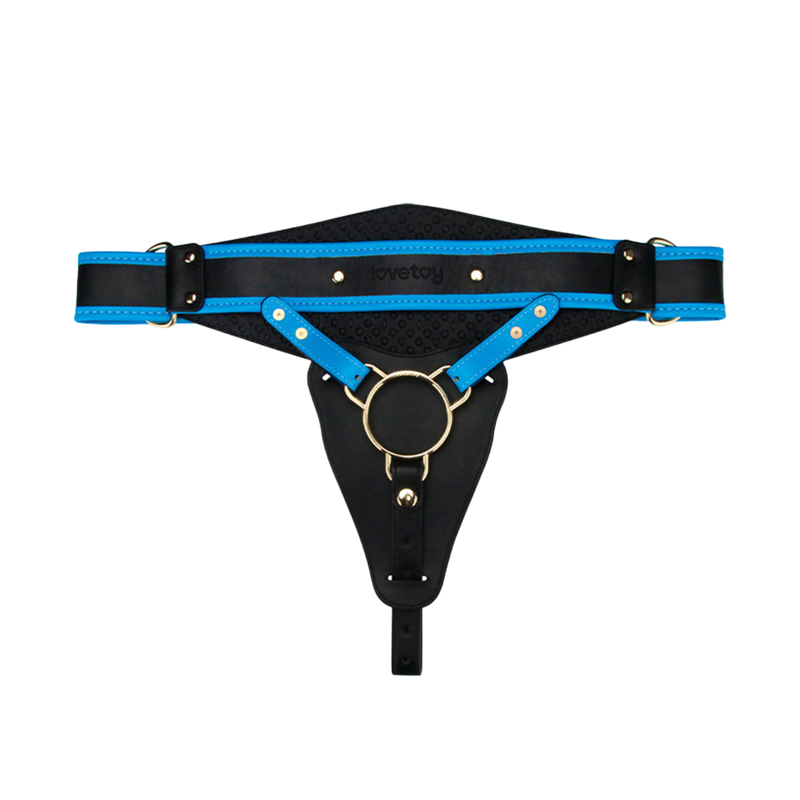 LoveToy - Ingen - Vibrerende Strap-on Set - Lengte 24 cm - Lichte Huidskleur-Erotiekvoordeel.nl