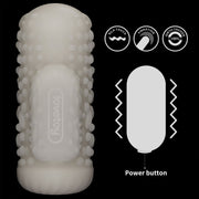 LoveToy - Knights Ring - Vibrerende Dual Purpose Sleeve - Drip - Wit-Erotiekvoordeel.nl