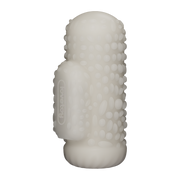LoveToy - Knights Ring - Vibrerende Dual Purpose Sleeve - Drip - Wit-Erotiekvoordeel.nl