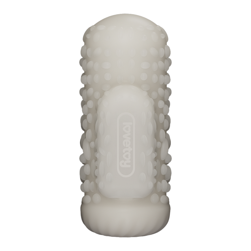 LoveToy - Knights Ring - Vibrerende Dual Purpose Sleeve - Drip - Wit-Erotiekvoordeel.nl