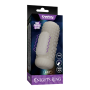LoveToy - Knights Ring - Vibrerende Dual Purpose Sleeve - Drip - Wit-Erotiekvoordeel.nl