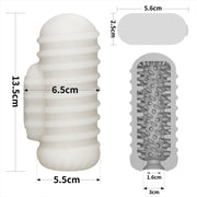 LoveToy - Knights Ring - Vibrerende Dual Purpose Sleeve - Golvend - Wit-Erotiekvoordeel.nl