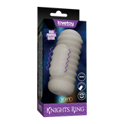 LoveToy - Knights Ring - Vibrerende Dual Purpose Sleeve - Golvend - Wit-Erotiekvoordeel.nl