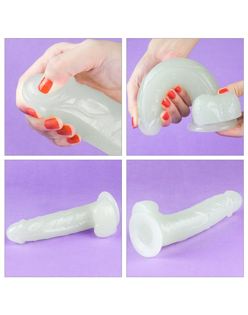 LoveToy - Lumino Play - Dildo - 19 cm - Glow-in-the-Dark - Laced-up.nl