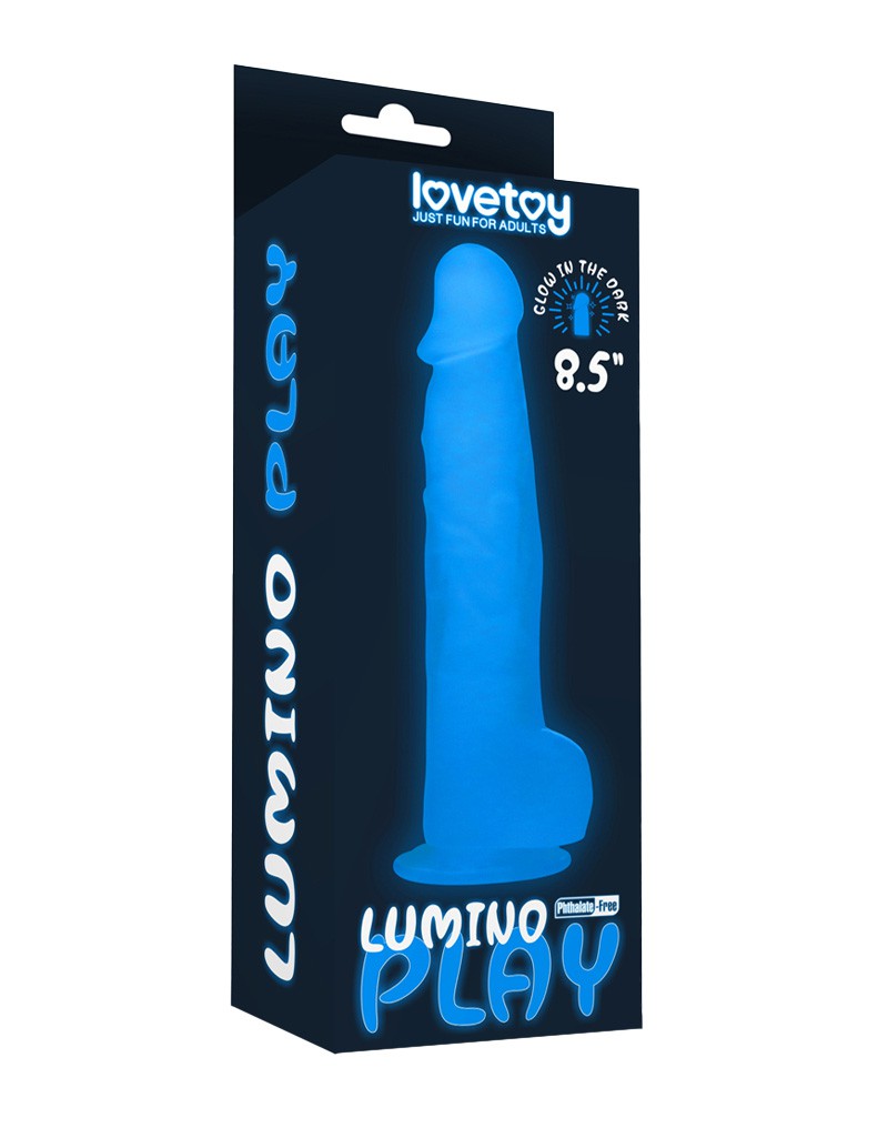LoveToy - Lumino Play - Dildo - 21.5 cm - Glow-in-the-Dark - Laced-up.nl