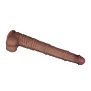 LoveToy - Nature Cock - Dubbellaags Buigbare Dildo met Aders - 40 cm-Erotiekvoordeel.nl