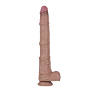 LoveToy - Nature Cock - Dubbellaags Buigbare Dildo met Aders - 40 cm-Erotiekvoordeel.nl