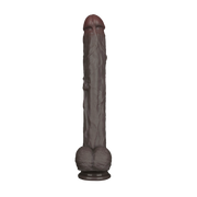 LoveToy - Nature Cock - Dubbellaags Buigbare XXL Dildo - 37,5 cm - Bruin-Erotiekvoordeel.nl