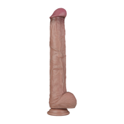 LoveToy - Nature Cock - Dubbellaags Buigbare XXL Dildo - 37,5 cm-Erotiekvoordeel.nl