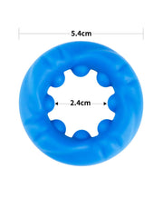 LoveToy - Pinnacle Pro - Ridge Bump Ball Stretcher Cockring - Blauw-Erotiekvoordeel.nl