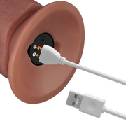LoveToy - Power Cock - 26,5 cm - Vibrerende Dildo - Dual Density - Lichte Huidskleur-Erotiekvoordeel.nl