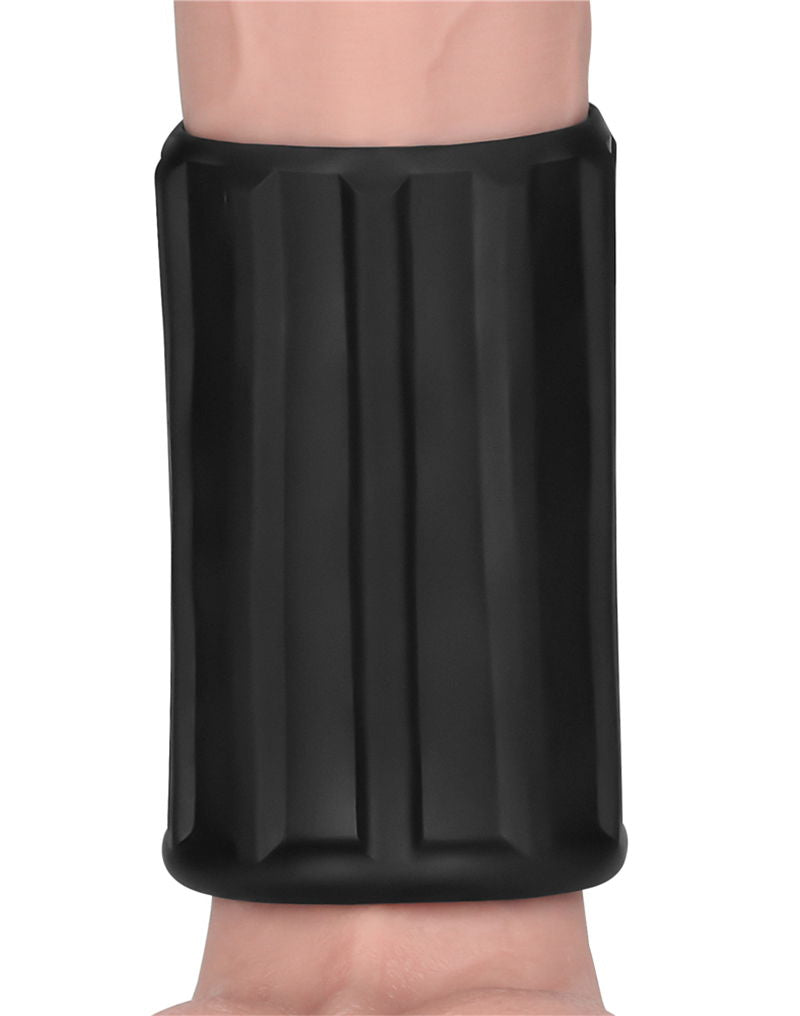 LoveToy - Ridge Knights Ring - Vibrerende Penis Sleeve - Ø 3,7 cm - Zwart-Erotiekvoordeel.nl