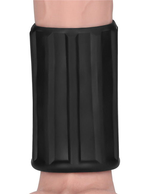 LoveToy - Ridge Knights Ring - Vibrerende Penis Sleeve - Ø 3,7 cm - Zwart-Erotiekvoordeel.nl