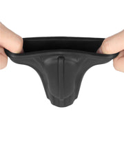 LoveToy - Ridge Knights Ring - Vibrerende Penis Sleeve - Ø 3,7 cm - Zwart-Erotiekvoordeel.nl