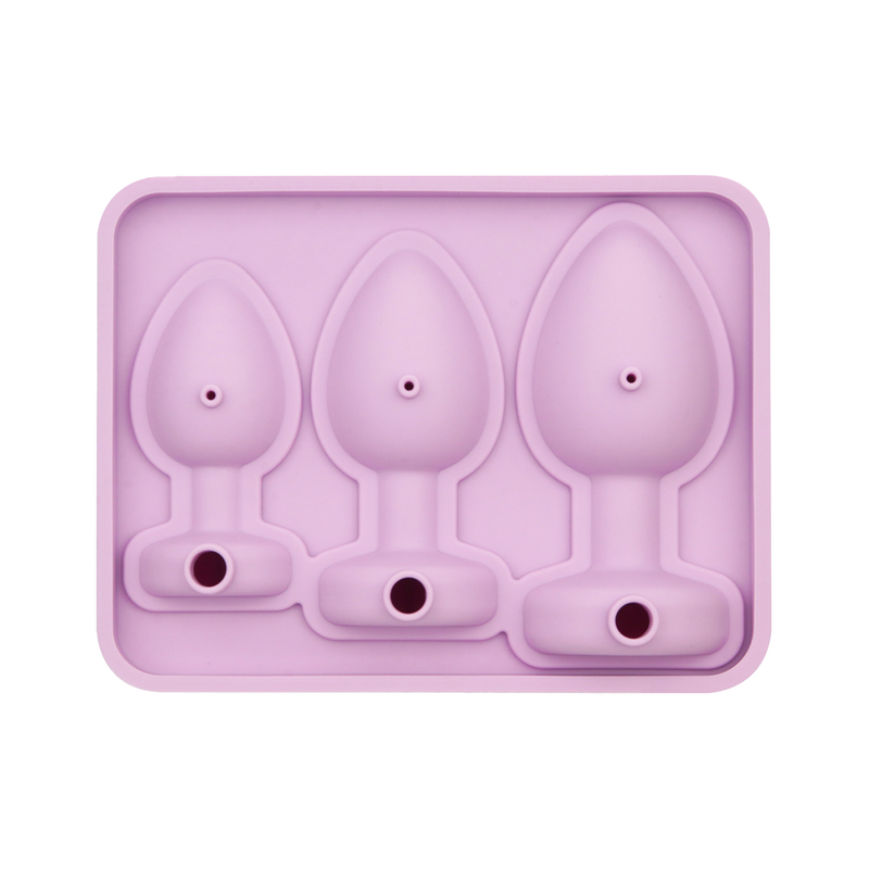 LoveToy - Siliconen IJsblokjesvorm - Buttplug Set - Lila-Erotiekvoordeel.nl