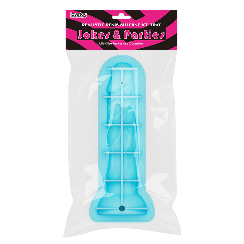 LoveToy - Siliconen IJsblokjesvorm - Realistische Penis - Blauw-Erotiekvoordeel.nl