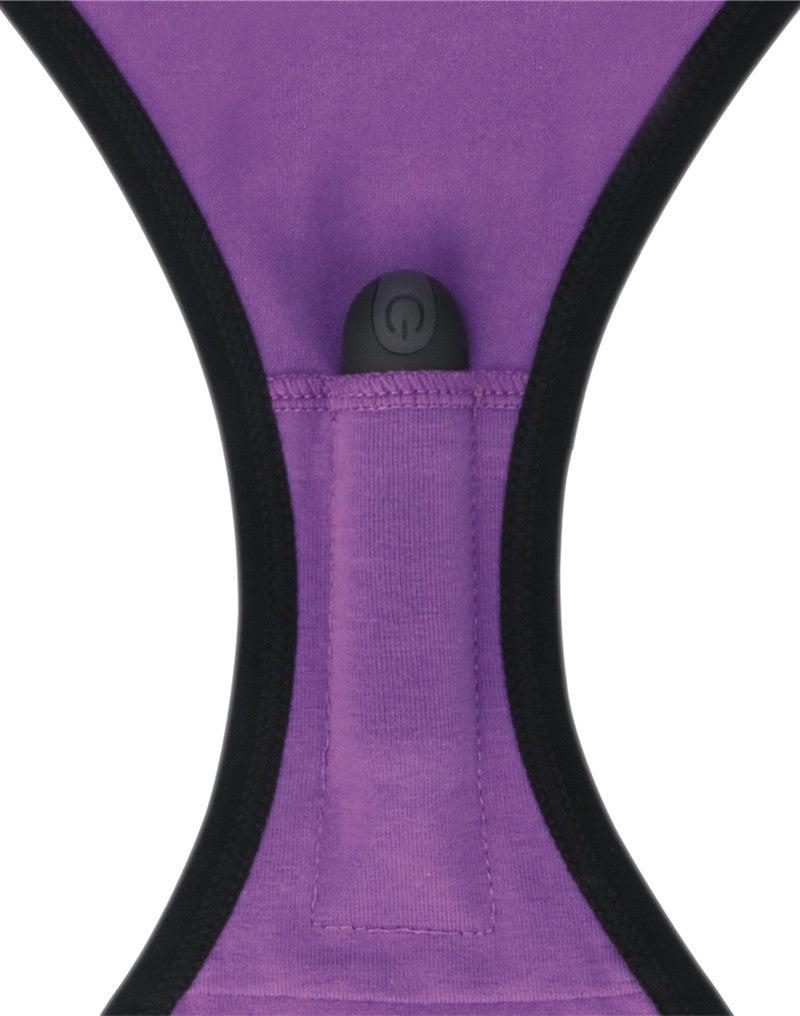 LoveToy - Slide into Me - Bedrukt Vibrerend Sexy Slipje - Paars-laced-up.nl