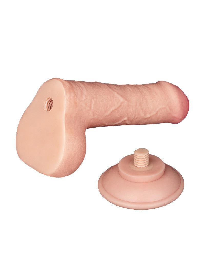 LoveToy - Gode « Sliding Skin » - Gode à double couche - Longueur 18,3 cm - Diamètre 3,5 cm - Peau Claire - Laced-up.nl