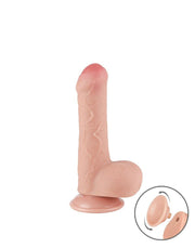 LoveToy - Gode « Sliding Skin » - Gode à double couche - Longueur 18,3 cm - Diamètre 3,5 cm - Peau Claire - Laced-up.nl