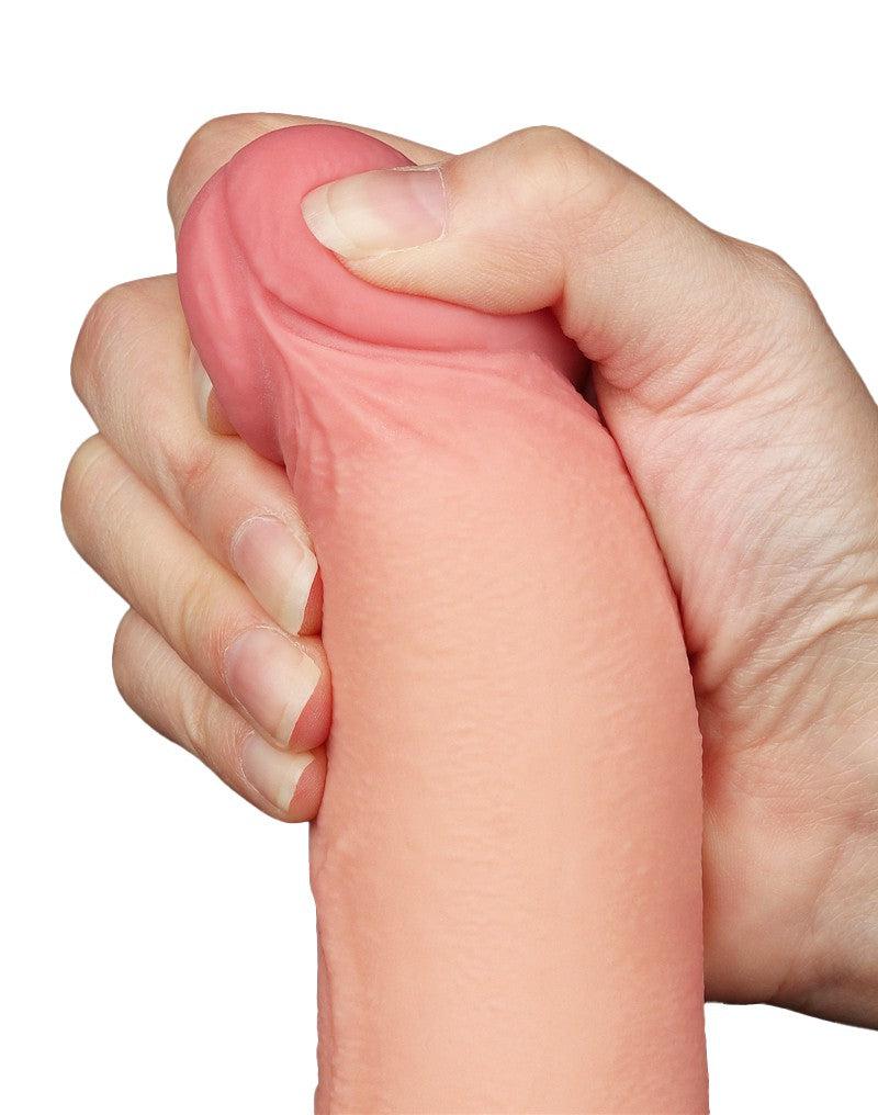 LoveToy - Sliding Skin Dildo - Lengte 20.8 cm - Diameter 4 cm - Lichte Huidskleur-Erotiekvoordeel.nl