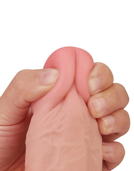 LoveToy - Sliding Skin Dildo - Lengte 24 cm - Lichte Huidskleur-Erotiekvoordeel.nl
