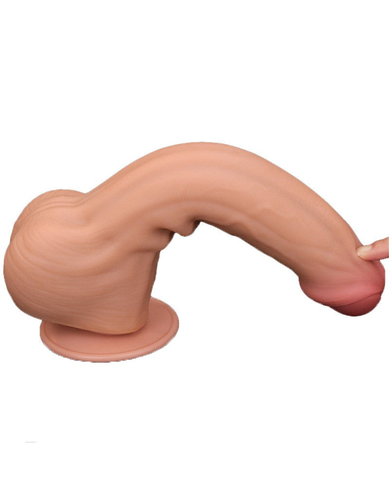 LoveToy - Sliding Skin Dildo - Lengte 29 cm - Lichte Huidskleur-Erotiekvoordeel.nl