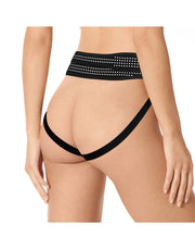 LoveToy - Strap-on Harnas - Verstelbaar Easy Strap-on Harnas - Zonder Dildo - Zwart & Wit-Laced-up.nl