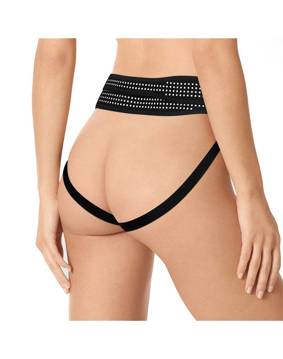 LoveToy - Strap-on Harnas - Verstelbaar Easy Strap-on Harnas - Zonder Dildo - Zwart & Wit-Laced-up.nl