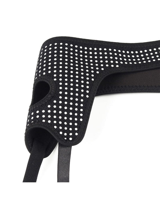 LoveToy - Strap-on Harnas - Verstelbaar Easy Strap-on Harnas - Zonder Dildo - Zwart & Wit-Laced-up.nl