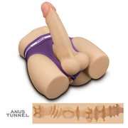 LoveToy - Streetgirl's 17 Masturbator mit biegsamem Dildo - Beige - Laced-up.nl