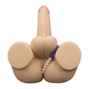 LoveToy - Streetgirl's 14 Masturbator mit biegsamem Dildo - Beige - Laced-up.nl