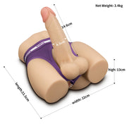 LoveToy - Streetgirl's 14 Masturbator mit biegsamem Dildo - Beige - Laced-up.nl