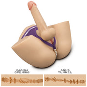 LoveToy - Masturbateur Streetgirl's 17 avec gode flexible - Beige - Laced-up.nl