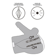LoveToy - Streetgirl's Dual Motor Sensation Pulse Masturbator met Dildo - Beige-Erotiekvoordeel.nl