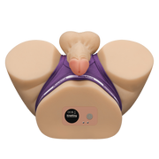 LoveToy - Streetgirl's Dual Motor Sensation Pulse Masturbator met Dildo - Beige-Erotiekvoordeel.nl