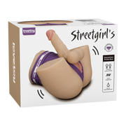 LoveToy - Streetgirl's Dual Motor Sensation Pulse Masturbator met Dildo - Beige-Erotiekvoordeel.nl