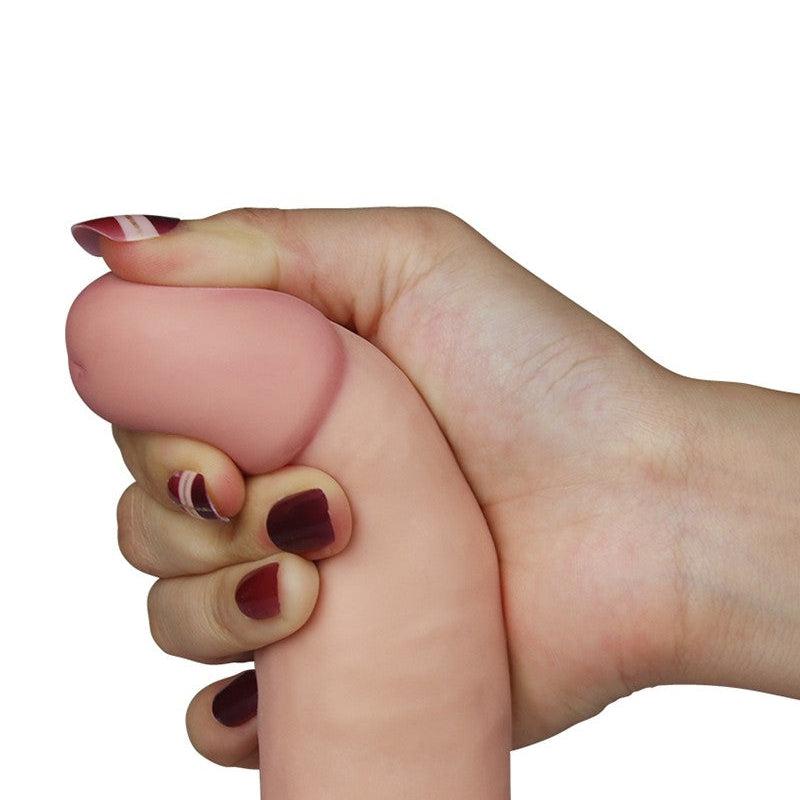 LoveToy - The Ultra Soft Dude - Vibrerende Dildo - Superzacht materiaal-Erotiekvoordeel.nl