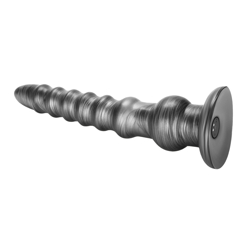 LoveToy - Vibrax Slider - Lange Vibrerende Anaal Dildo - 32 cm - Zilver-Erotiekvoordeel.nl