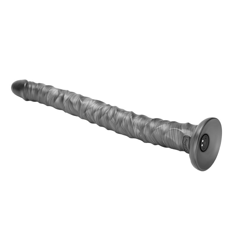 LoveToy - Vibrax Slider - Lange Vibrerende Anaal Dildo - 40,5 cm - Zilver-Erotiekvoordeel.nl
