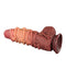 LoveToy - XXL Extreme Dildo met Touw Motief - Lengte 24 cm - Bruin/Lichte Huidskleur-Laced-up.nl