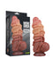 LoveToy - XXL Extreme Dildo met Touw Motief - Lengte 24 cm - Bruin/Lichte Huidskleur-Laced-up.nl