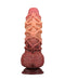 LoveToy - XXL Extreme Dildo met Touw Motief - Lengte 24 cm - Bruin/Lichte Huidskleur-Laced-up.nl