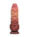 LoveToy - XXL Extreme Dildo met Touw Motief - Lengte 24 cm - Bruin/Lichte Huidskleur-Laced-up.nl