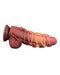 LoveToy - XXL Extreme Dildo met Touw Motief - Lengte 24 cm - Bruin/Lichte Huidskleur-Laced-up.nl