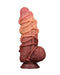 LoveToy - XXL Extreme Dildo met Touw Motief - Lengte 24 cm - Bruin/Lichte Huidskleur-Laced-up.nl