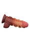 LoveToy - XXL Extreme Dildo met Touw Motief - Lengte 24,5 cm - Bruin/Lichte Huidskleur-Laced-up.nl