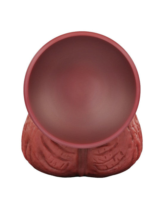 LoveToy - XXL Extreme Dildo met Touw Motief - Lengte 24,5 cm - Bruin/Lichte Huidskleur-Laced-up.nl